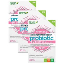 Genuine Health Daily Probiotics for Women 50 Billion CFU 제뉴언헬스 여성용 프로바이오틱스 500억 30 ct 1팩, 3팩