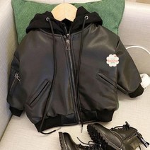 예쁜옷보니타 아동 가죽 항공점퍼 아동점퍼