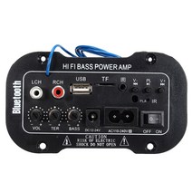 자동차우퍼 50W 증폭기 보드 오디오 블루투스 Amplificador USB FM 라디오 TF 플레이어 서브 우퍼 DIY 전력, 한개옵션0