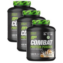 Muscle Pharm Combat Protein Powder 5 Protein Blend 머슬 팜 쉐이크 컴뱃 프로틴 파우더 쿠키 앤 크림 1814g 1팩, 3팩