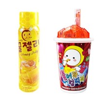 짜먹는 꿀젤리 벌꿀맛 12개+불어라 컵피리 콜라향 12, 본상품선택