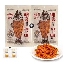 신한성 매콤먹태(80g) x 2봉(+밀크츄 2개포함) 매콤하게 먹을태야, 1세트