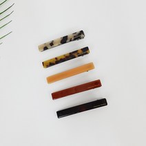프랑스핀 셀룰로오스 호피 심플 일자 7.5 cm 옆머리 앞머리 헤어 집게핀
