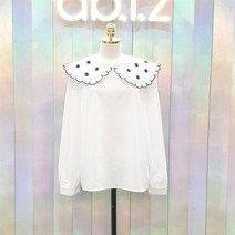 ab.f.z sh06 러플 카라 플라워 블라우스 DDIW1QB35C