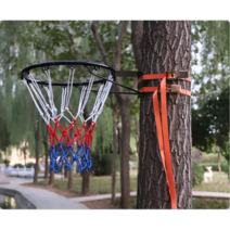 이동식 농구골대 농구네트 야외 높이조절 농구링 설치, 35cm오렌지 네트 2중조임장치