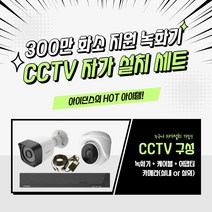 아이던스 고화질 300만화소 지원 CCTV세트 DVR 녹화기 자가설치 감시카메라 CCTV, 300만화소 실외1세트 (50M케이블+어댑터)