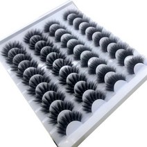 신제품 2-20 쌍 8-25mm 인조 속눈썹 100% 밍크 내추럴 드라마틱한 볼륨 연장 속눈썹, 20 Pairs 12D001