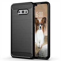 KEEPCA LG V50S ThinQ 케이스와 호환 얇고 유연한 TPU 고무 부드러운 탄소 섬유 긁힘 방지 충격 보호 케이스 커버 G8X ThinQ용 브러시드 블랙, Brushed Black