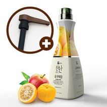 웰파인 더진한 유자애플농축액 1.5kg + 브라운펌프, 단품