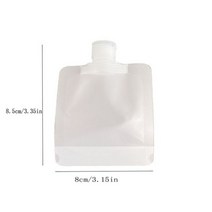 INS 10pcs 휴대용 플립 캡 요구르트 보관 가방 플라스틱 스탠드 업 스파우트 파우치 여행 샤워 젤 페이셜 클렌저 메이크업 포장 백, S(10PCS)