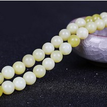 연화 천연 레몬 비취 원석재료 12mm 46810mm 1줄, 단품
