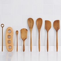 나무 밥 주걱 티크 볶음 조리 티 스푼 원목 우드 식기 조리도구 결혼 선물 답례품, 기본 뒤집개(대)