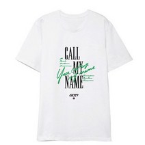 New Kpop GOT7 Call My Name 앨범 셔츠 힙합 스트리트웨어 루즈 의류 티셔츠 반팔, L, WHITE