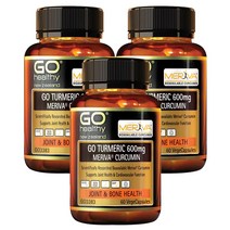 고헬씨(Go Healthy) 고헬씨 튜메릭(강황) 600mg 메리바 커큐민 60 베지캡슐 X 3개, 180캡슐, 1세트