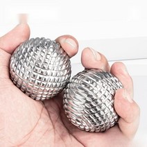 손에 쥐는 마사지볼 스텐 쇠공 핸드볼 주무름 호두 돌리기 지압 피젯 토이, B.한 쌍의 순중량은 1.3kg