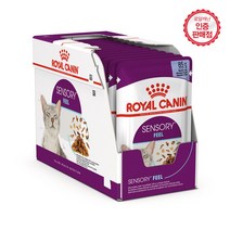 로얄캐닌 고양이 사료 파우치 센서리 85g x 12개+사은품, 캣 센서리 필 파우치 젤리 12개+사은품