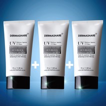 대용량 선크림 데일리 선스크린 썬블럭 썬케어 워터프루프 물놀이 세미 매트 더마쉐어 UV 쉴드 비타민 톤업 선블럭 SPF50+PA++++, 70g 3개+썬멀티밤1개(사은품)
