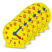 러닝리소스 모형 시계 소그룹 세트 (6개) 4-Inch Geared Mini-Clock Set