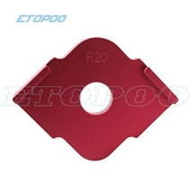 제도판 제도기 제도용품 반경 퀵 지그 라우터 테이블 비트 r5 r15 r20 r25 r30 t10 t20 코너 지그 템플릿 나무 라우터 지그 목수 목공 도구, 1pcs r20-r25