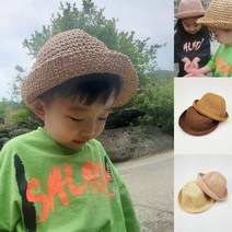 아동 여름 채플린모자 천연소재 밀짚모자