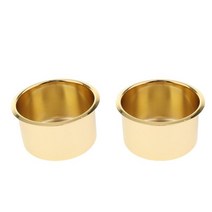 마린 보트 rv 캠퍼 90x55mm/3.54x2.17 인치 용 함몰 된 2 개의 골드 알루미늄 컵 음료 홀더 팩, 황금, 설명, 스테인레스 스틸