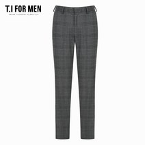 [티아이포맨] [74 78한정특가](T.I FOR MEN) 시가렛핏 체크 슬랙스(M186M