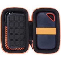 Khanka-SanDisk 휴대용 SSD 전용 보호 스토리지 케이스(소프트 매트 포함), 기본, 1MB