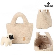 레노마골프 여성 겨울 양털 뽀글이 토트백 파우치 가방 RWABK8812