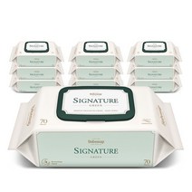 베베숲 시그니처 그린 유아물티슈, 70매, 10팩