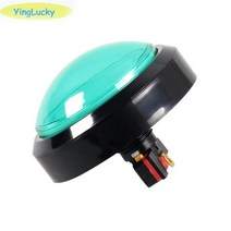 마이너스몰딩 pvc 천정 바닥 마감재 빅돔 푸시 버튼 100mm 일루미네이트 아케이드 Led 12v 전원 스위치, 04 100mm green
