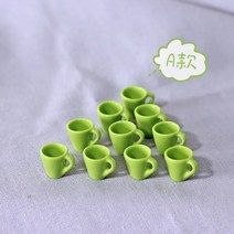 112 미니어처 인형의 집 미니 컵 음료 5 개/세트 OB11 인형 가상 놀이 주방 액세서리 장난감, [03] green-5pcs