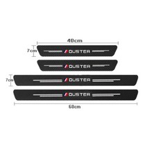 도어스커프 도어스텝 몰딩 기스방지 dacia duster 용 자동차 도어 임계 값 스커프 플레이트 2013 2015 탄소 섬유 범퍼 스티커 자동차 액세서리, 4개