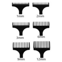 Kemei 0mm 헤어 트리머 제한 빗 범용 블랙 가드 미용사 커팅 가이드 KM-5027 KM-1949 1 2 3 6 9 12mm, 01 Limiting comb, 01 Limiting comb