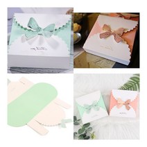 리본 정사각 선물케이스 그린 선물케이스 답례떡포장상자