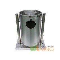 원형행거형 스텐휴지통(B형450x850110L) 공원 가로, 단품