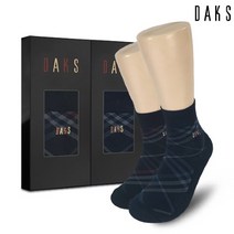 [AK PLAZA] [닥스양말] 신사2족세트 면스판단목 삼색정체크 21346