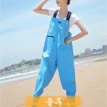 Makone 남여공용 낚시 해루질장비 가슴장화 갯벌체험옷 전신장화, 블루