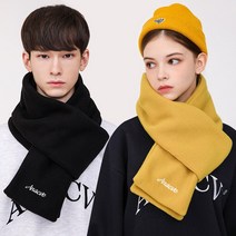 (1+1)플리스 로고 자수 머플러