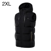 3단계 온도 조절 Usb 전기 가열 후드 라이더 보온 열선 조끼 세척 가능 오토바이, 04 2XL