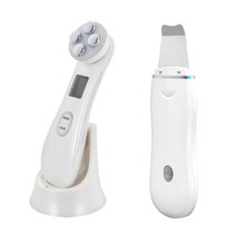 초음파 스킨 스크러버 페이스 클리닝 필링 머신 rf ems led 라이트 페이셜 마사지 원적외선 바디 슬리밍 팻 버너, 패키지 5