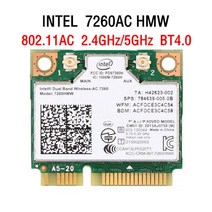 인텔 듀얼 밴드 무선-ac 7260 인텔 7260hmw 인텔 7260ac 7260hmw 7260ac 하프 미니 pci-e 블루투스 무선 와이파이 867m+4.0bt, AC7260HMW
