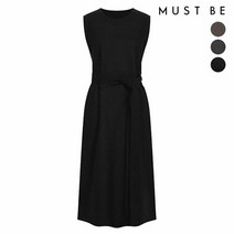 머스트비 [머스트비] 여성 베스트 허리 스트랩 울 롱원피스
