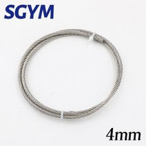 25m 304 스테인레스 스틸 와이어 로프 소프트 낚시 리프팅 케이블 77719 빨랫줄 3mm 4mm 직경, 7x19 직경 4mm, 1m