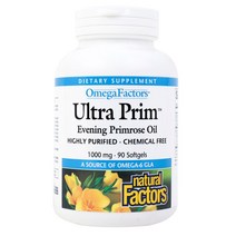 네추럴팩터스 울트라 프림 이브닝 프림로즈 오일 1000mg 소프트젤 글루텐 프리 무설탕, 90개입, 1개