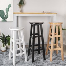 아일랜드식탁의자 아일랜드식탁의자 하이스툴 원목 서비스 데스크 사무실 학교 식탁의자 밀크티샵 상업용 업무 의자 사람 앞 테이블의자, C01-2.5x30x30cm, T01-원목색 업그레이드형 45cm높