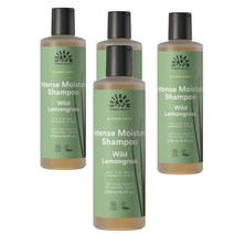 독일 우테크람 Urtekram Shampoo 와일드 레몬그라스 인텐스 모이스처 샴푸 250ml, 4팩