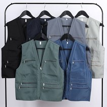 스타일도사 춘추 여름 작업조끼 배달 근무복 작업복 라이더조끼 아웃도어 등산 낚시조끼 단체 유니폼 택배 포켓 주머니, 3XL(110), 네이비