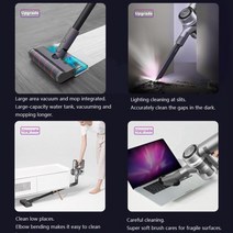 물걸레청소기 Dreame V12 가정용 무선 청소기 250ml 물 탱크 자동 누출 3000mAh 배터리 용량 슈퍼 깨끗한, 03 UK