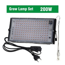 조립식온실 베란다비닐하우스 농자재 풀스펙트럼 LED 성장 조명 AC220V 피토 램프 온/오프 스위치 포함, 07 200W EU Plug
