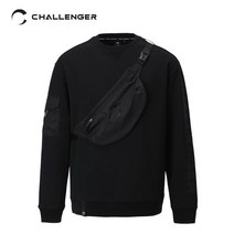 챌린저 우븐 슬링백 크루넥 스웻셔츠 공용 CHA3UTS0004BK